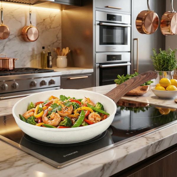 مقلاة جرانيت SYNMORE –  مقاس 18 سم بتوزيع حراري ممتاز